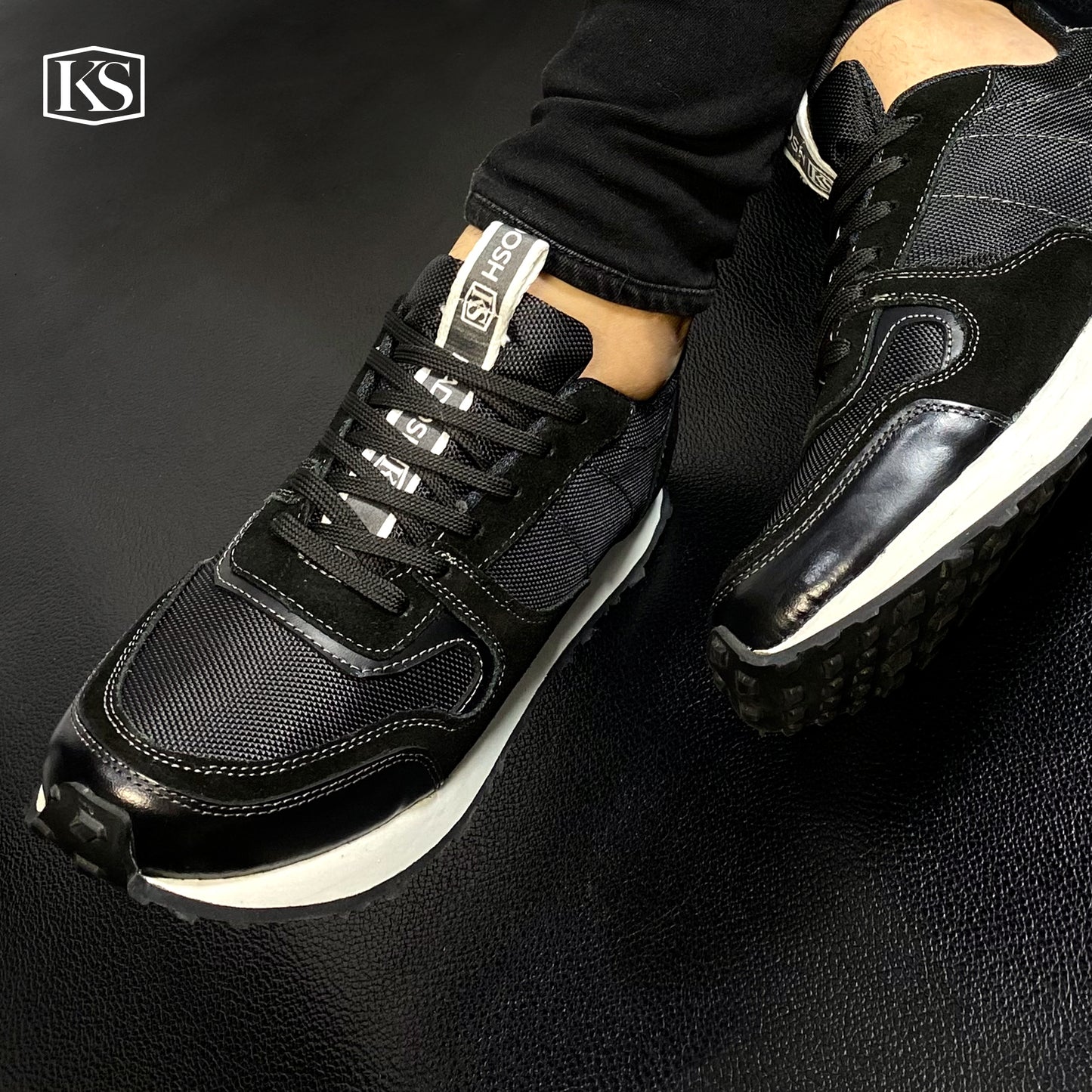 TENIS MONTECARLO NEGRO - ENVÍO GRATIS