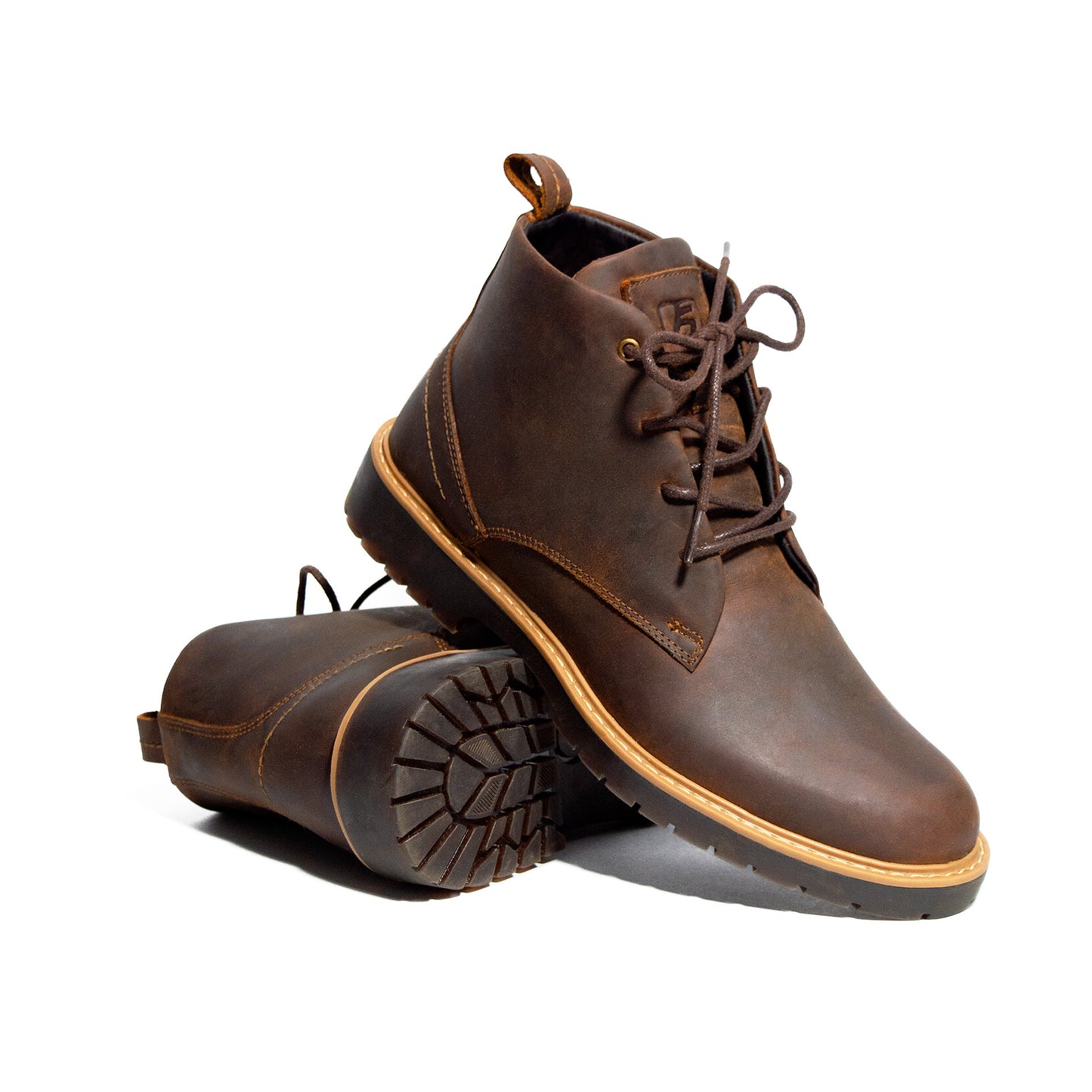 BOTINES CAFÉ 100% CUERO - ENVIO GRATIS