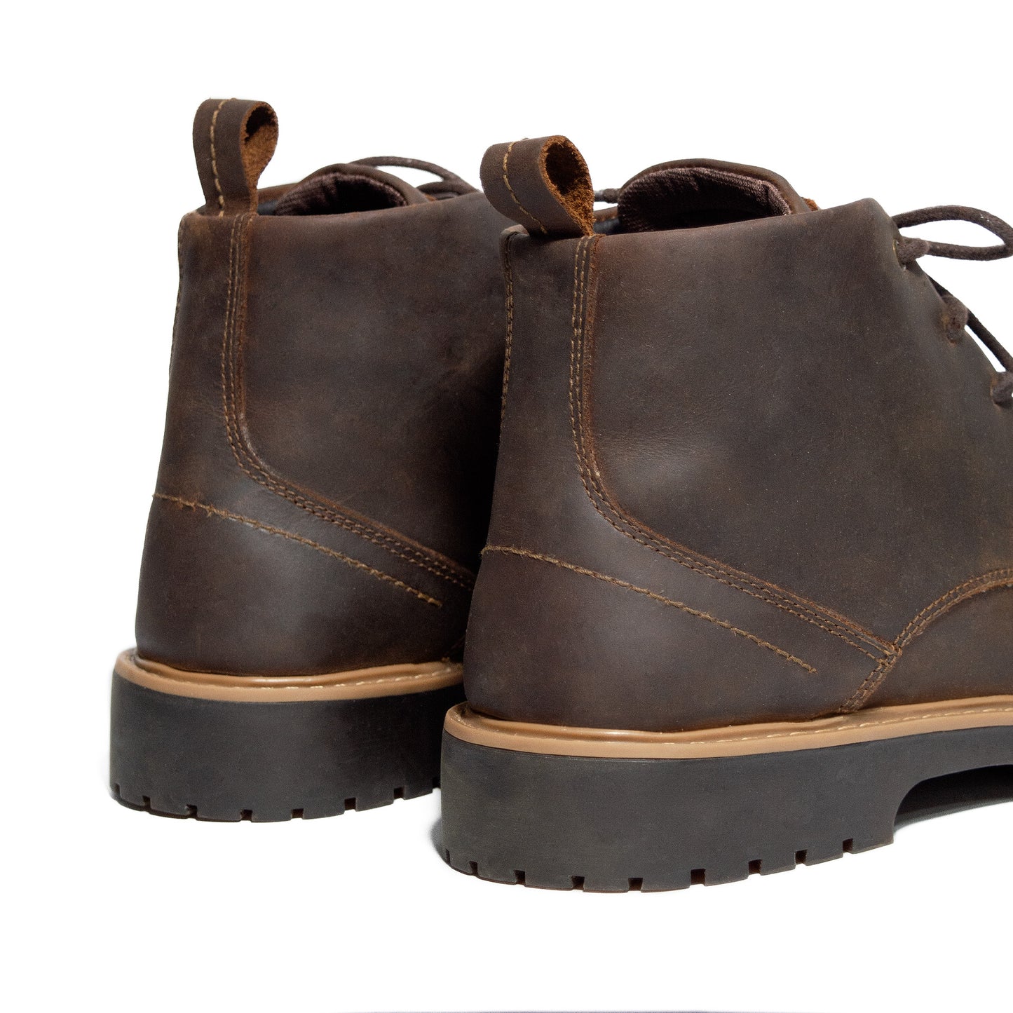 BOTINES CAFÉ 100% CUERO - ENVIO GRATIS