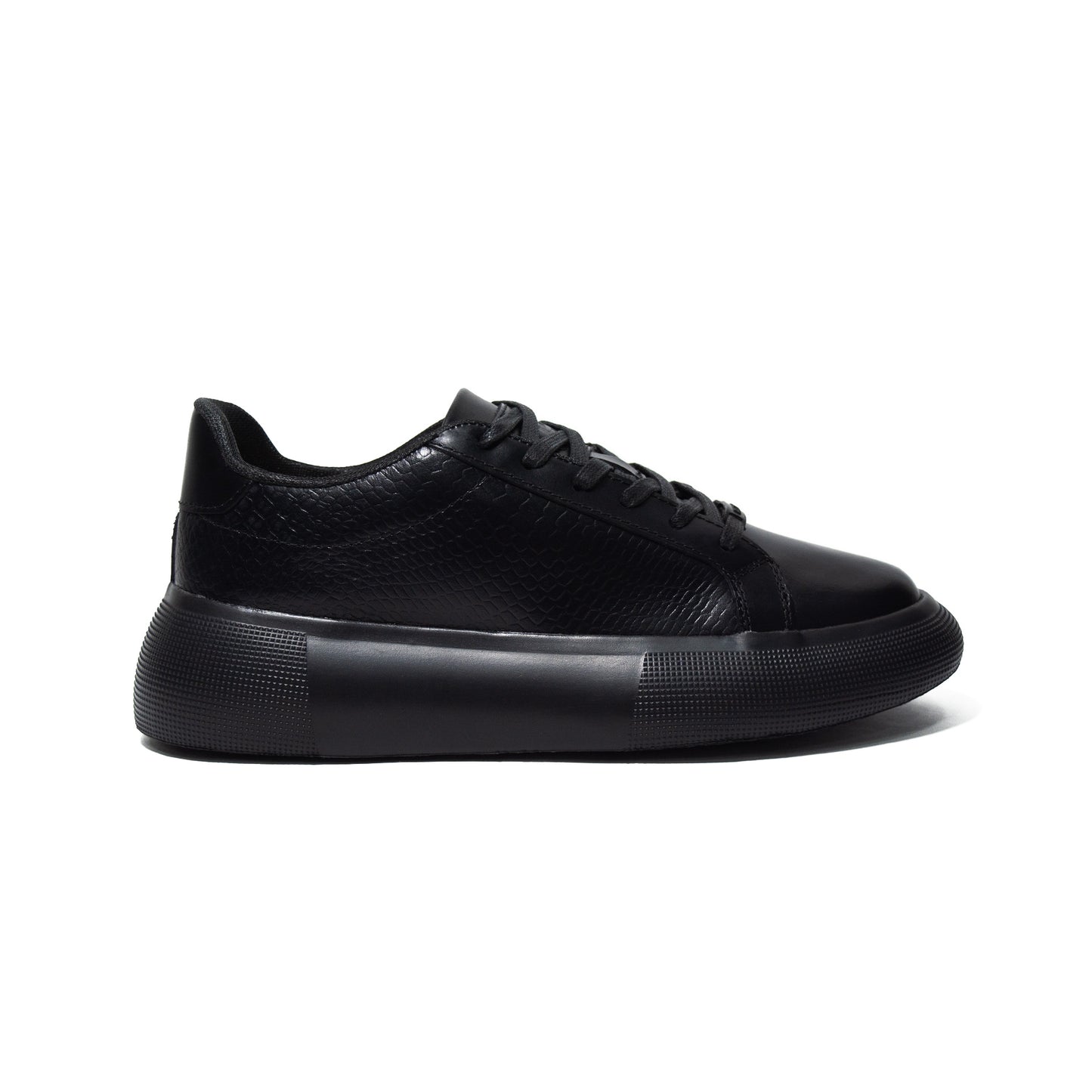 TENIS CABERNET CUERO GRABADO NEGRO - ENVÍO GRATIS