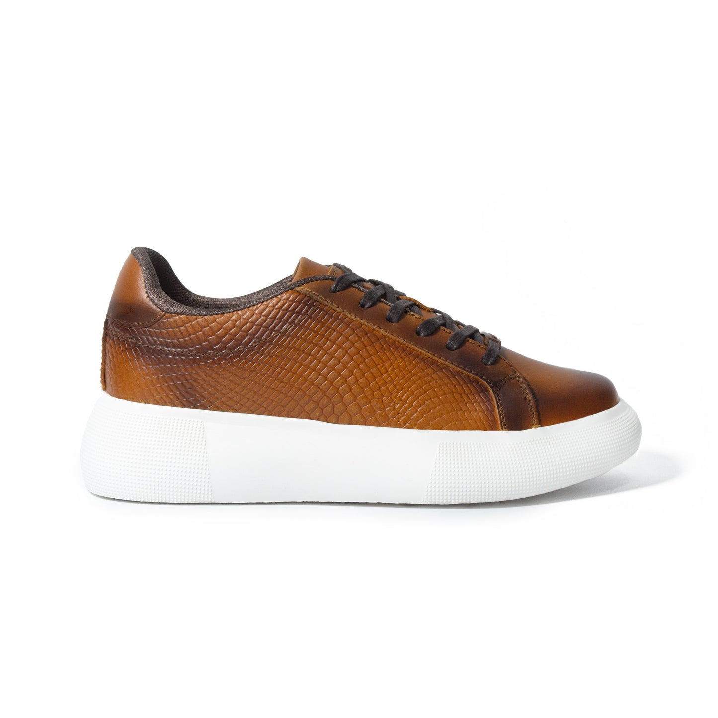 TENIS CABERNET CUERO GRABADO MIEL- ENVÍO GRATIS