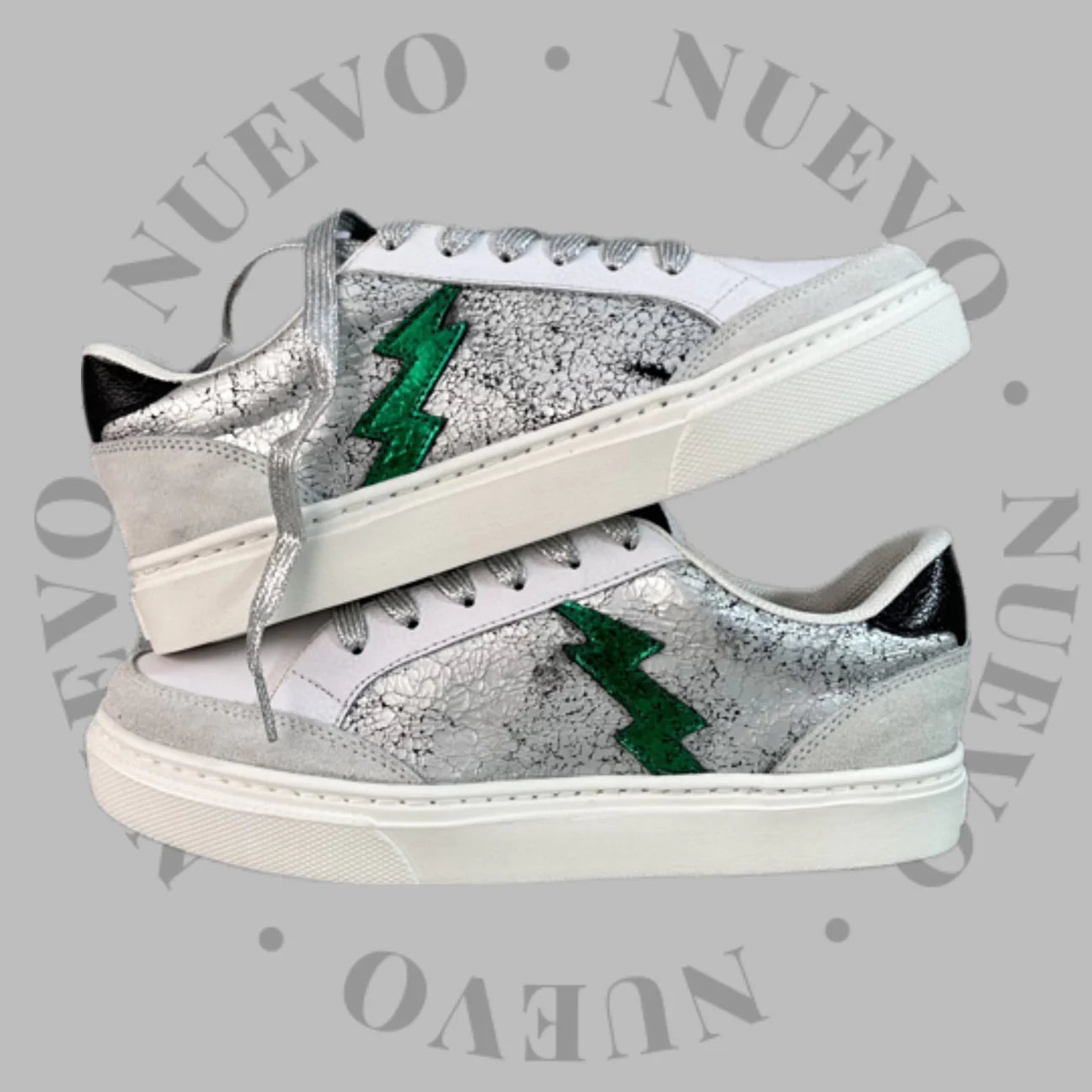 TENIS SKY CUERO DAMA VERDE - ENVÍO GRATIS