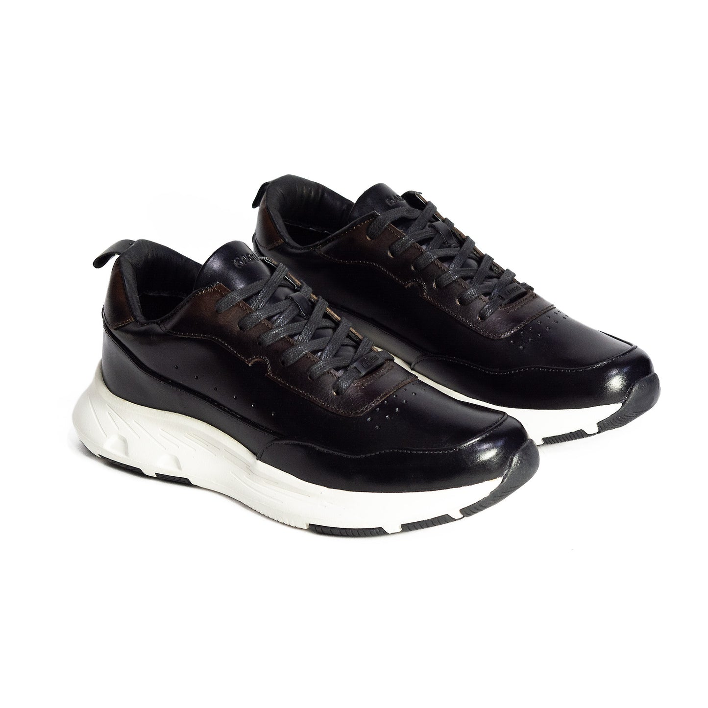 TENIS NAPOLES CUERO NEGRO - ENVÍO GRATIS