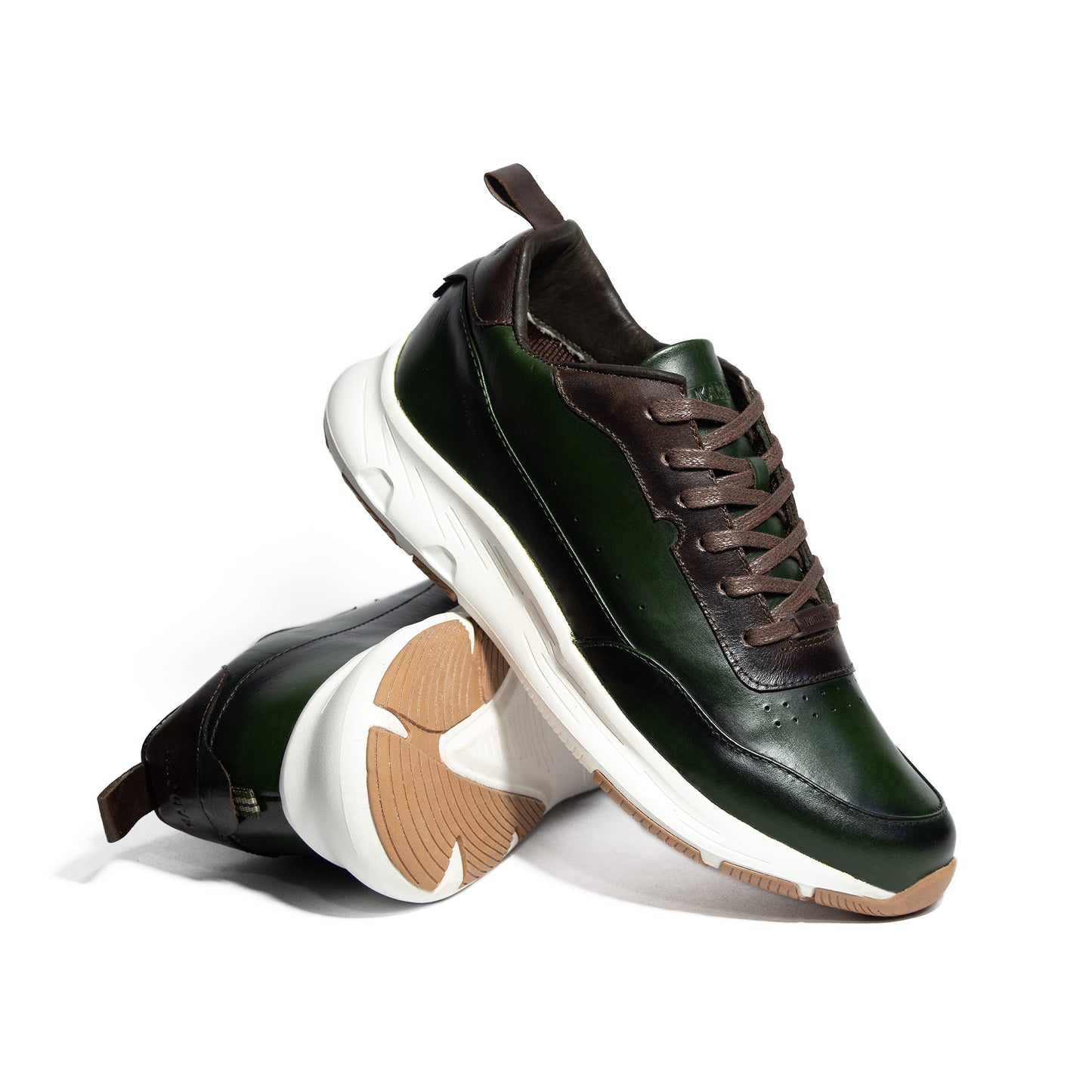 TENIS NAPOLES CUERO VERDE- ENVÍO GRATIS