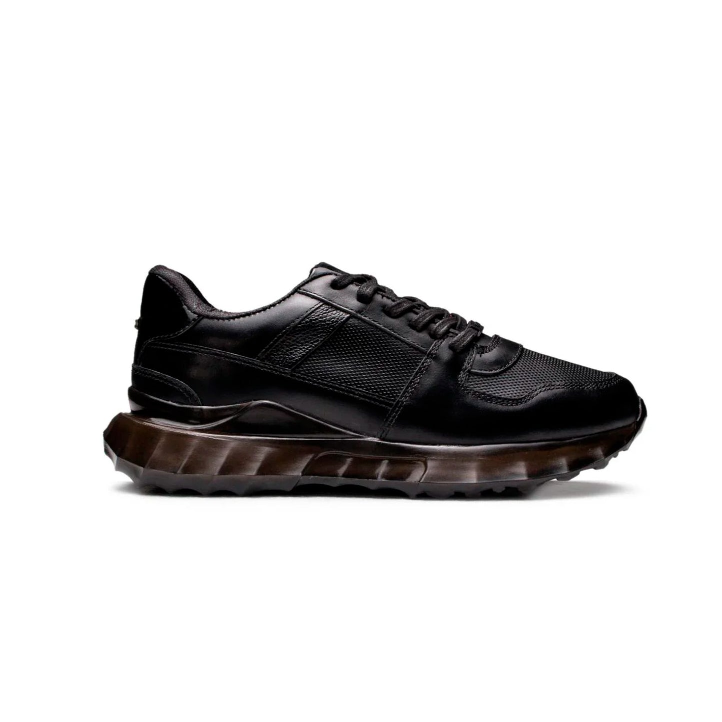 TENIS MOSCÚ CUERO NEGRO - ENVÍO GRATIS