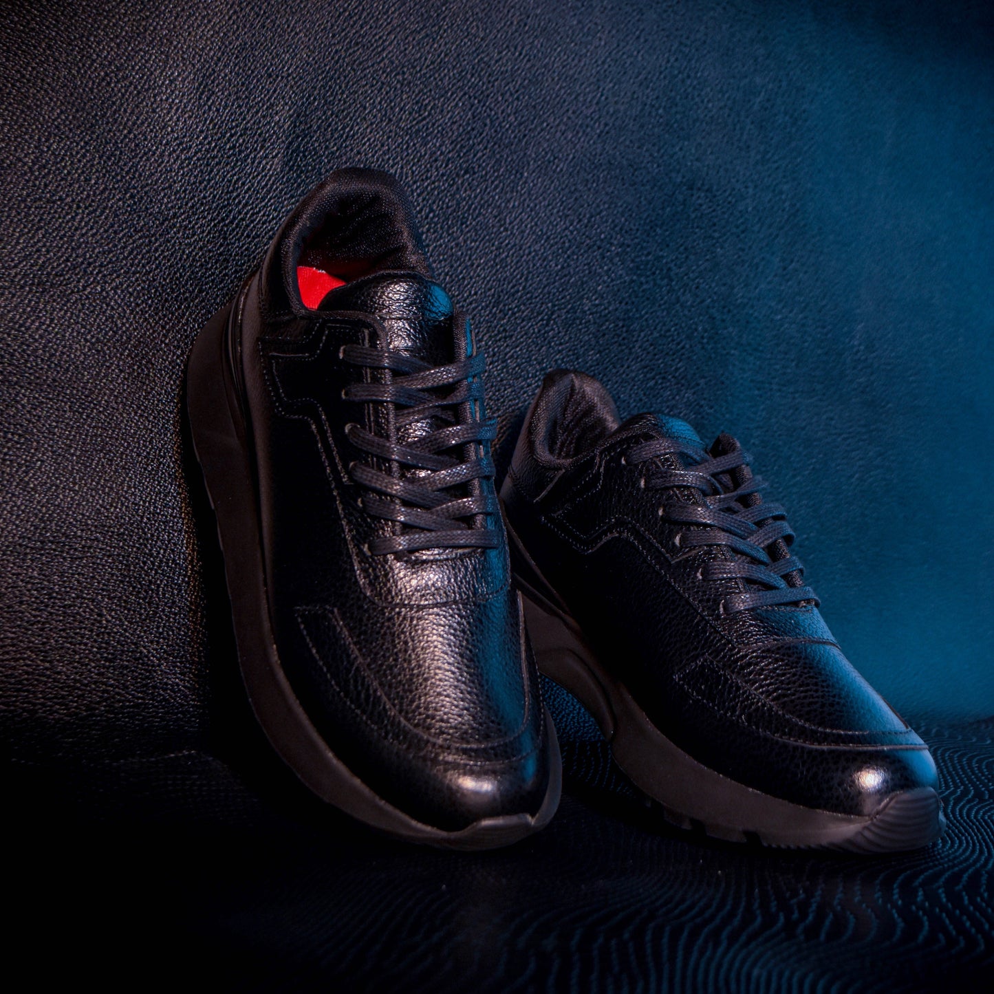 Últimas tallas- TENIS MOROCAN CUERO NEGRO - ENVÍO GRATIS