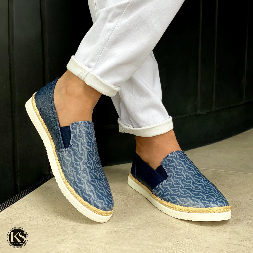 Últimas tallas - TENIS ESPADRILLA CUERO KS AZUL