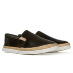 Últimas tallas - TENIS ESPADRILLA CUERO VERDE OSCURO