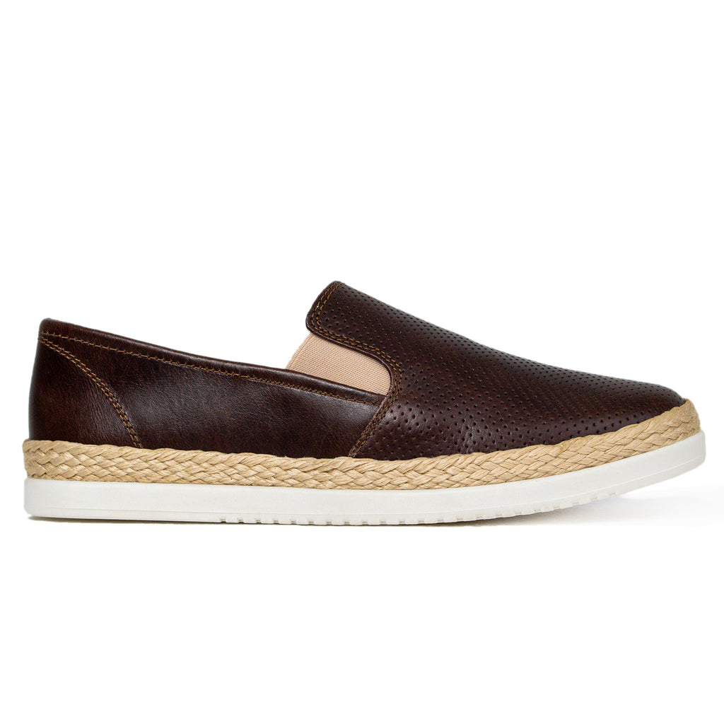 Últimas tallas - TENIS ESPADRILLA CUERO CAFÉ