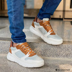 Últimas tallas - TENIS HOMBRE CUERO HOUSTON GRIS