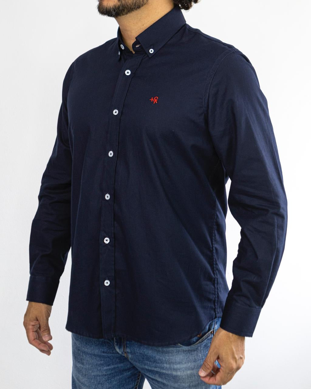 CAMISA MANGA LARGA AZUL NAVY
