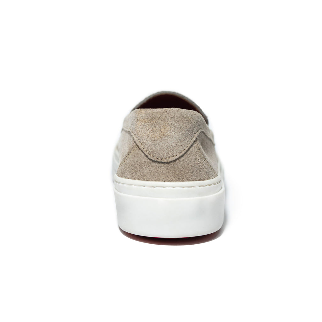 últimas tallas-TENIS BERLÍN CUERO GAMUZA TAUPE ENVIO GRATIS