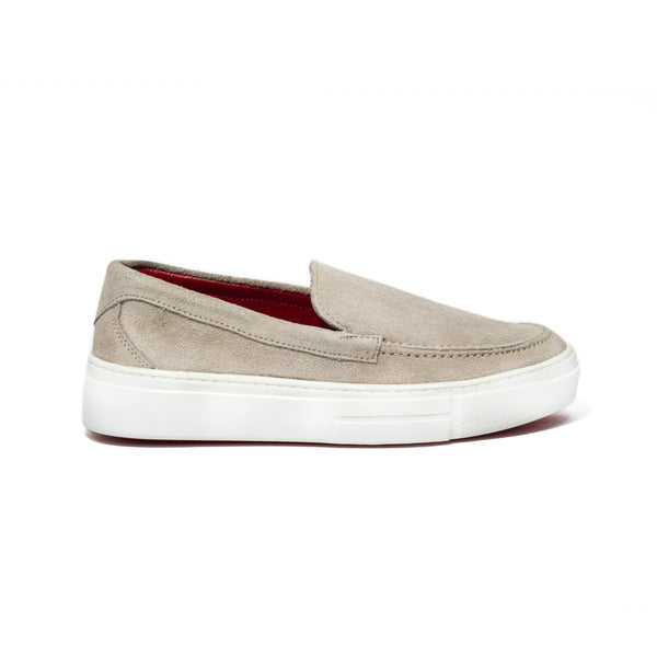 ultimas tallas-TENIS BERLÍN CUERO GAMUZA TAUPE ENVIO GRATIS