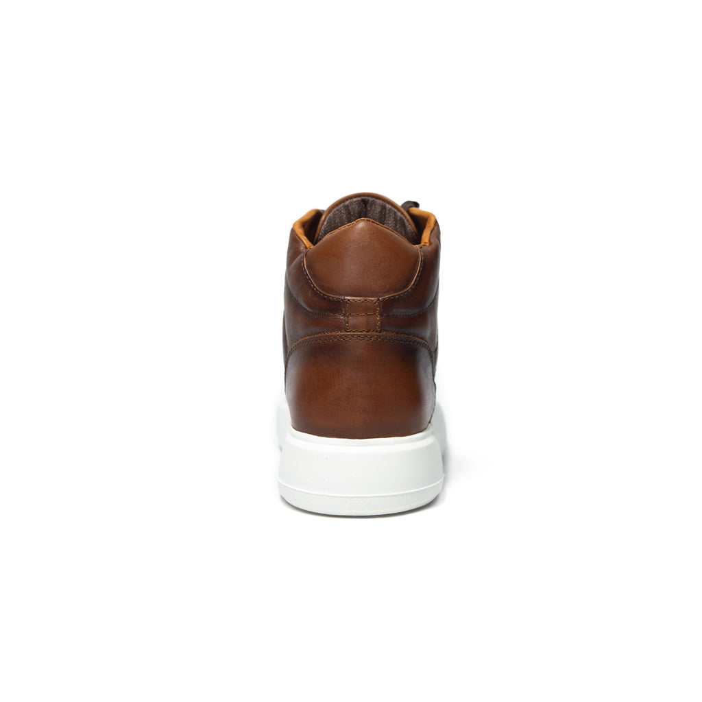Últimas tallas - TENIS BOTA CUERO CAFÉ