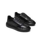TENIS CABERNET CUERO GRABADO NEGRO - ENVÍO GRATIS