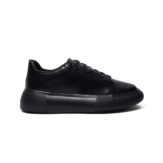 TENIS CABERNET CUERO GRABADO NEGRO - ENVÍO GRATIS