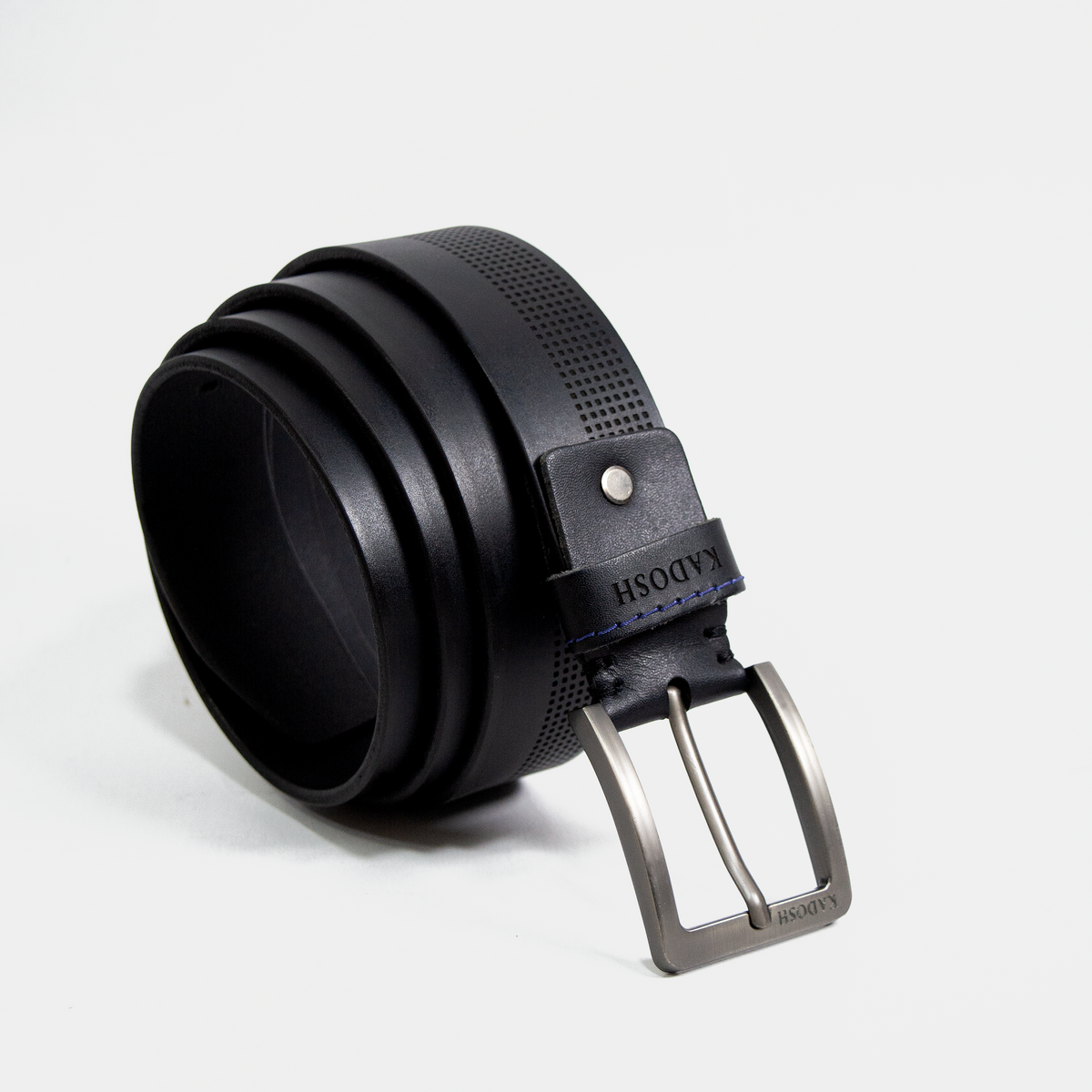 CINTURÓN CUERO NEGRO LISO