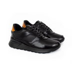 Últimas tallas - TENIS BOSTON CUERO NEGRO