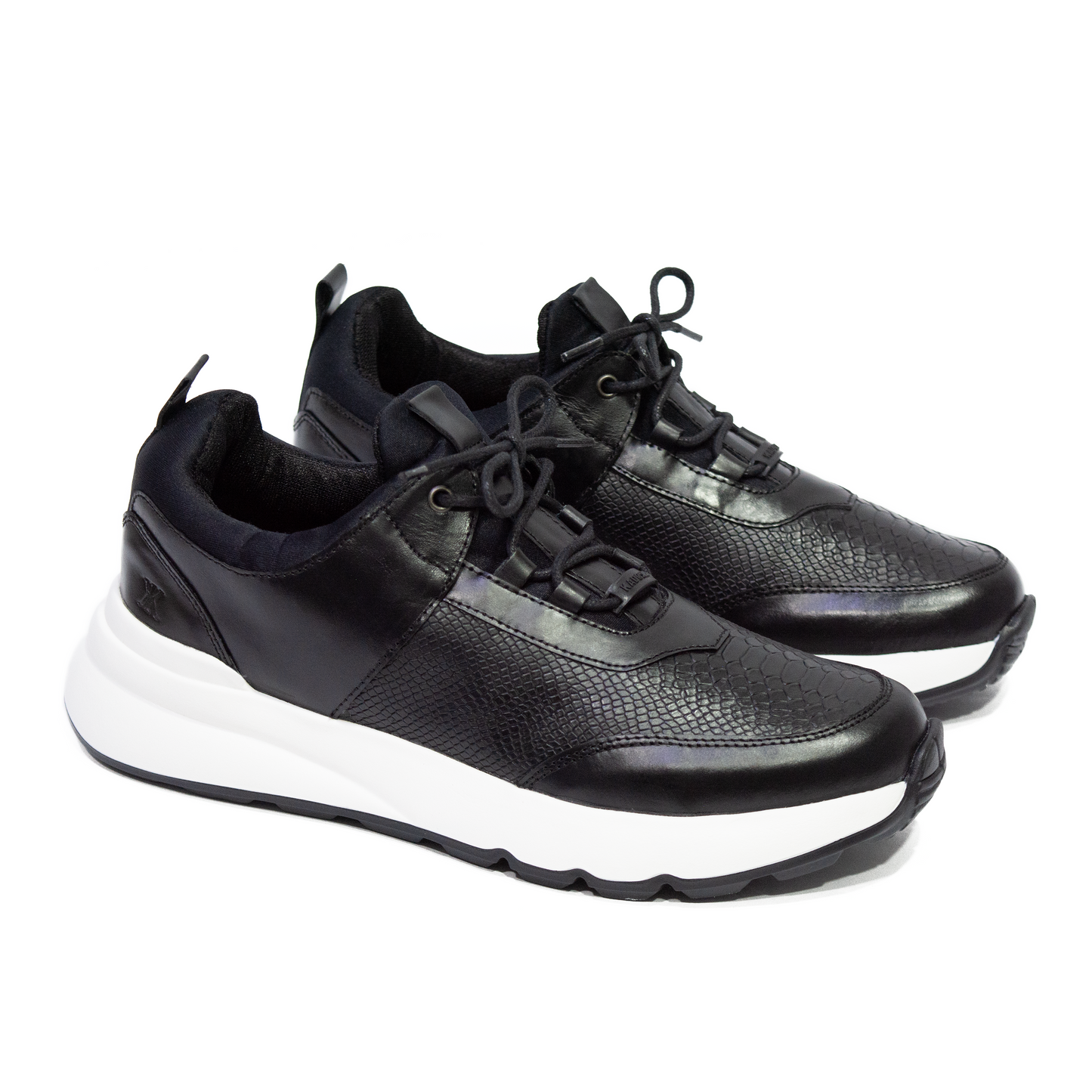 TENIS DAMASCO BLACK CUERO  - ENVÍO GRATIS