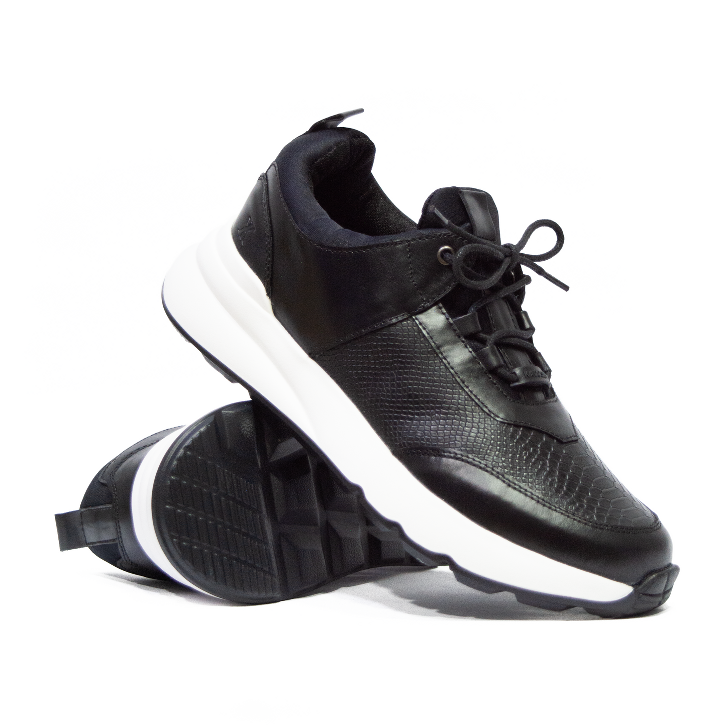 TENIS DAMASCO BLACK CUERO  - ENVÍO GRATIS