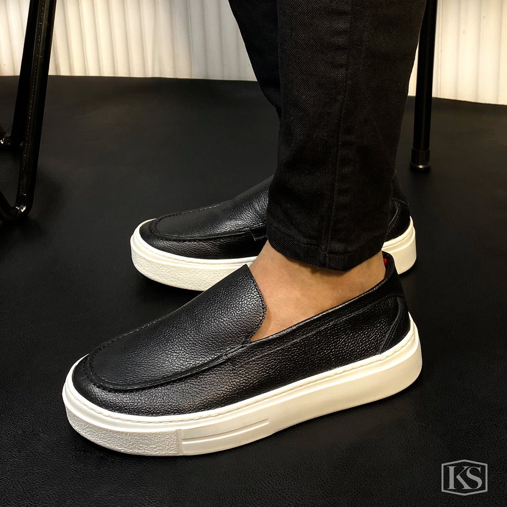 Últimas tallas -TENIS BERLÍN CUERO NEGRO -ENVÍO GRATIS