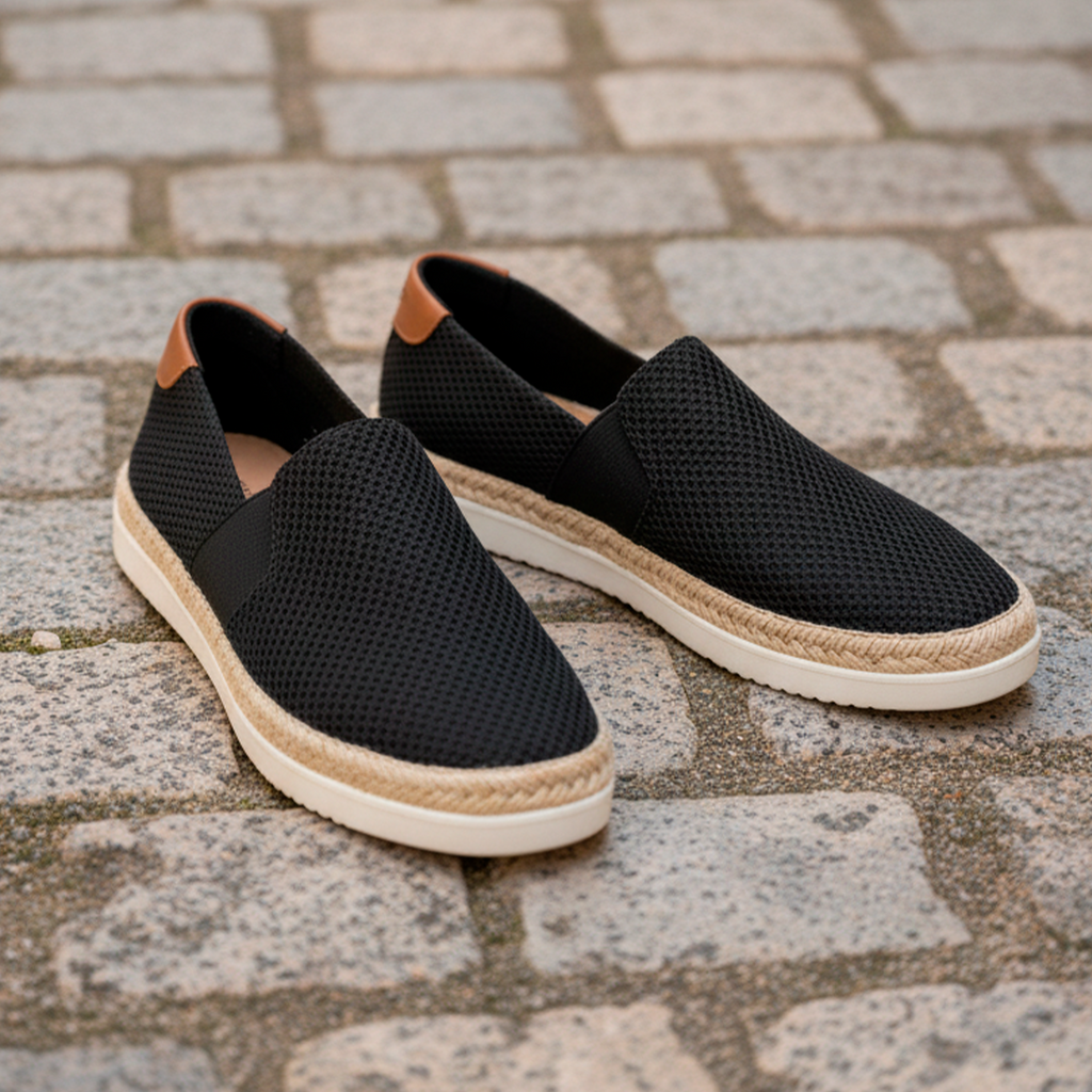 Últimas tallas - TENIS ESPADRILLA MALLA  NEGRA
