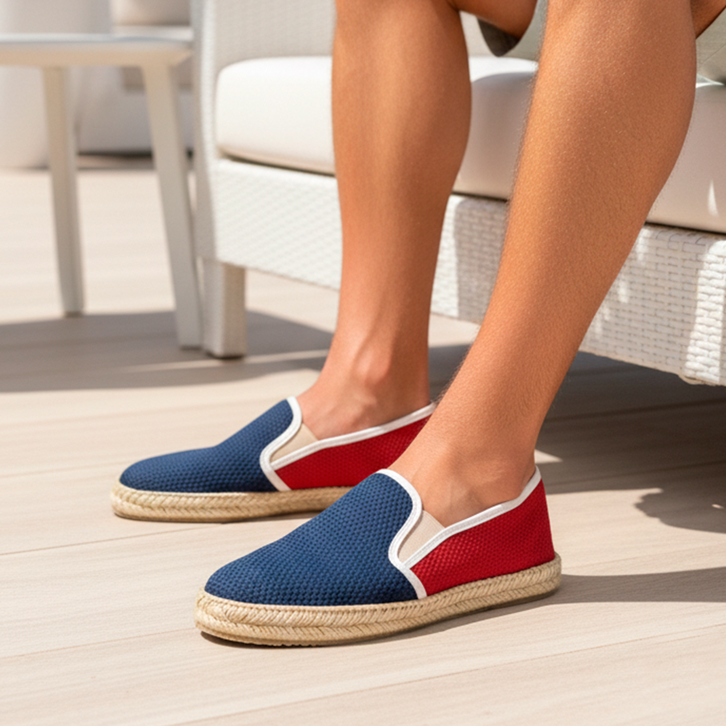 Últimas tallas-TENIS HOMBRE ESPADRILA MADRID AZUL x VINO