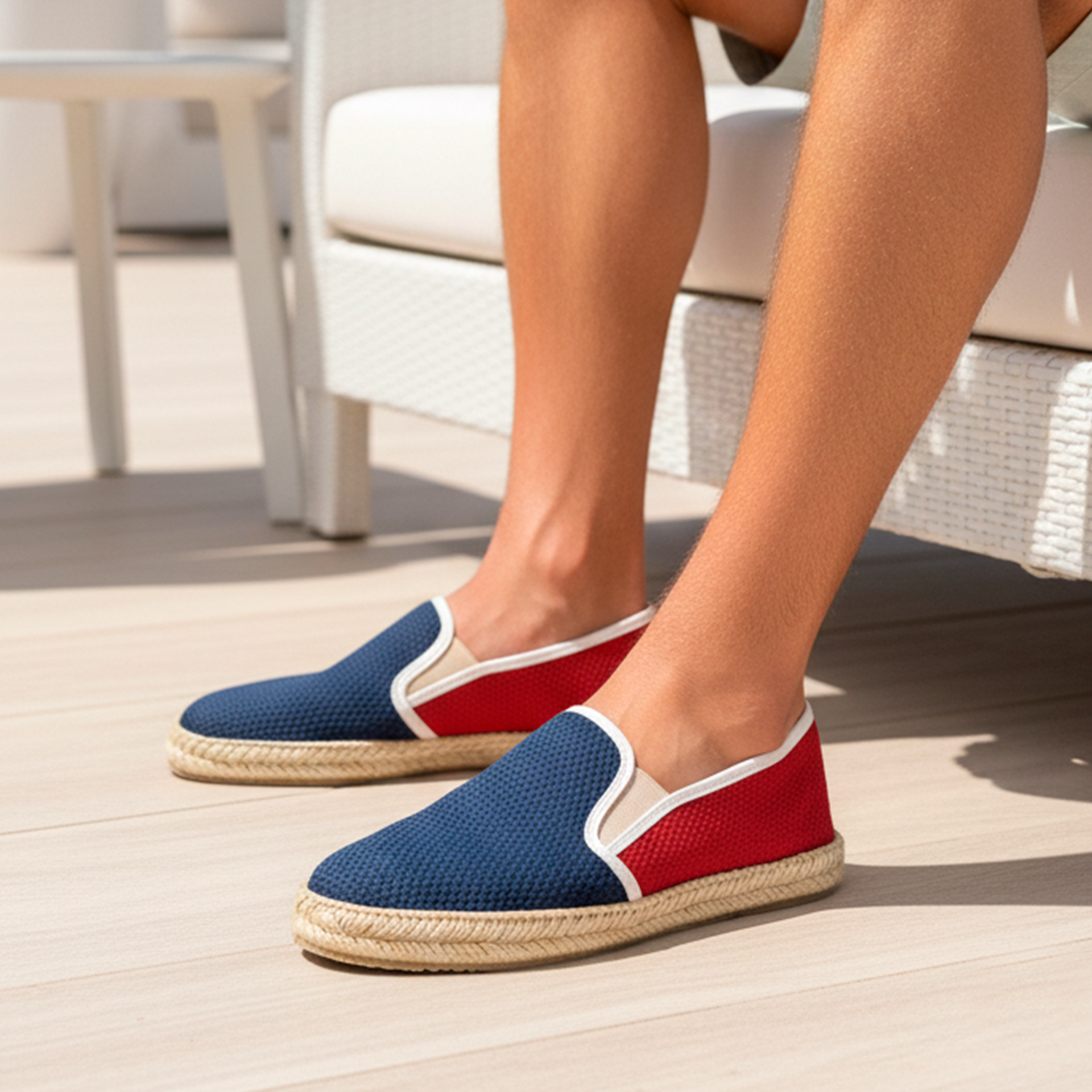 Últimas tallas-TENIS HOMBRE ESPADRILA MADRID AZUL x VINO