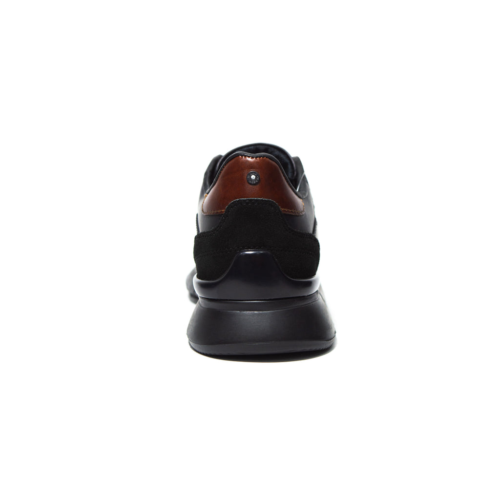 Últimas tallas -TENIS ESTOCOLMO CUERO NEGRO