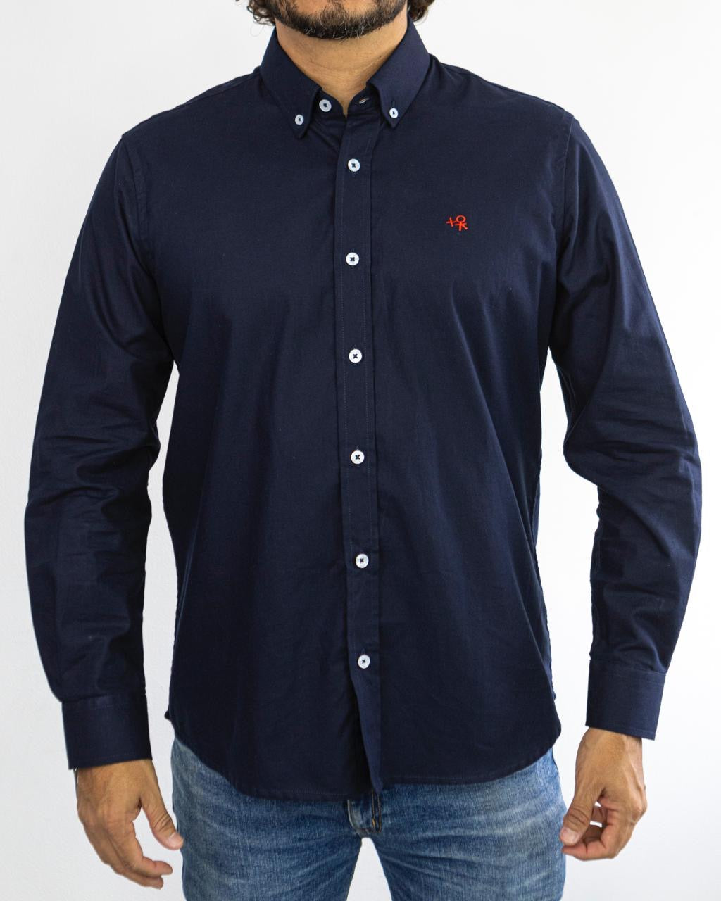 CAMISA MANGA LARGA AZUL NAVY