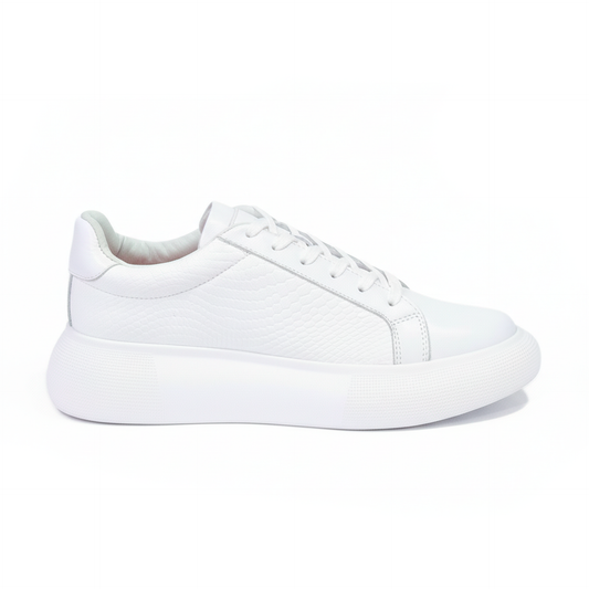 TENIS CABERNET CUERO GRABADO BLANCO - ENVÍO GRATIS
