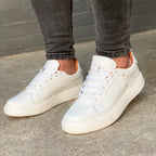Últimas tallas  -  TENIS HAMBURGO CUERO BLANCO- ENVÍO GRATIS