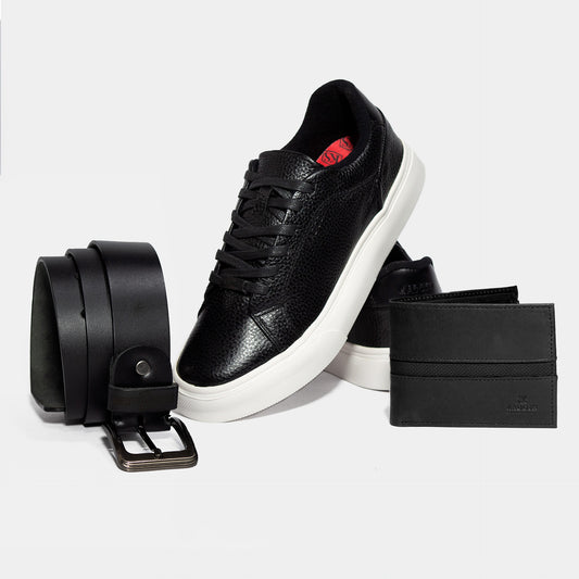 KIT LISBOA CUERO NEGRO- ENVÍO GRATIS