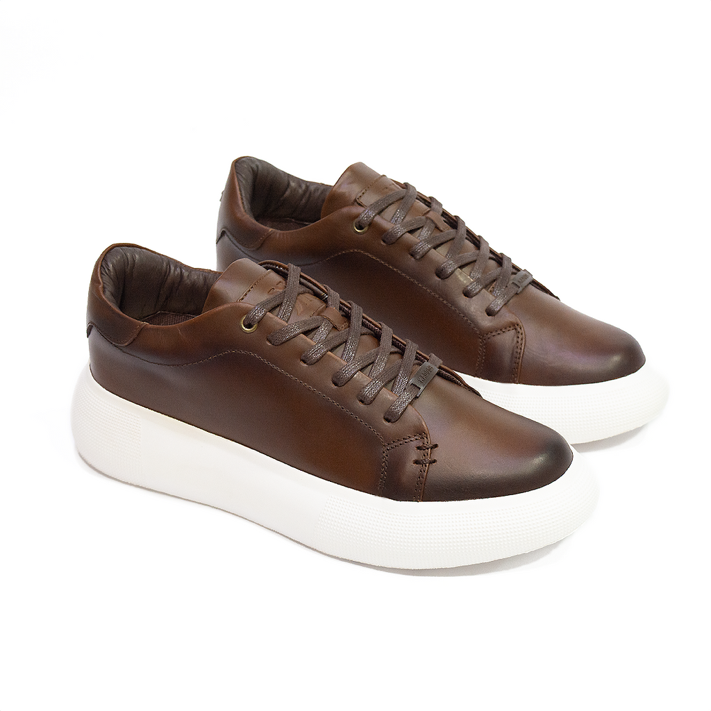 TENIS KONG CUERO COGNAC