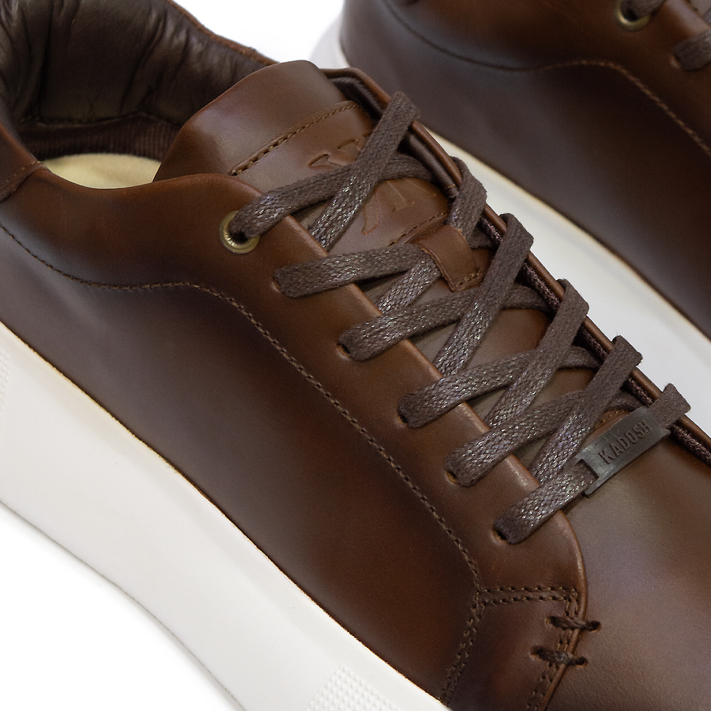 TENIS KONG CUERO COGNAC