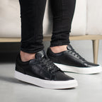 Últimas tallas  -  TENIS LISBOA CUERO NEGRO
