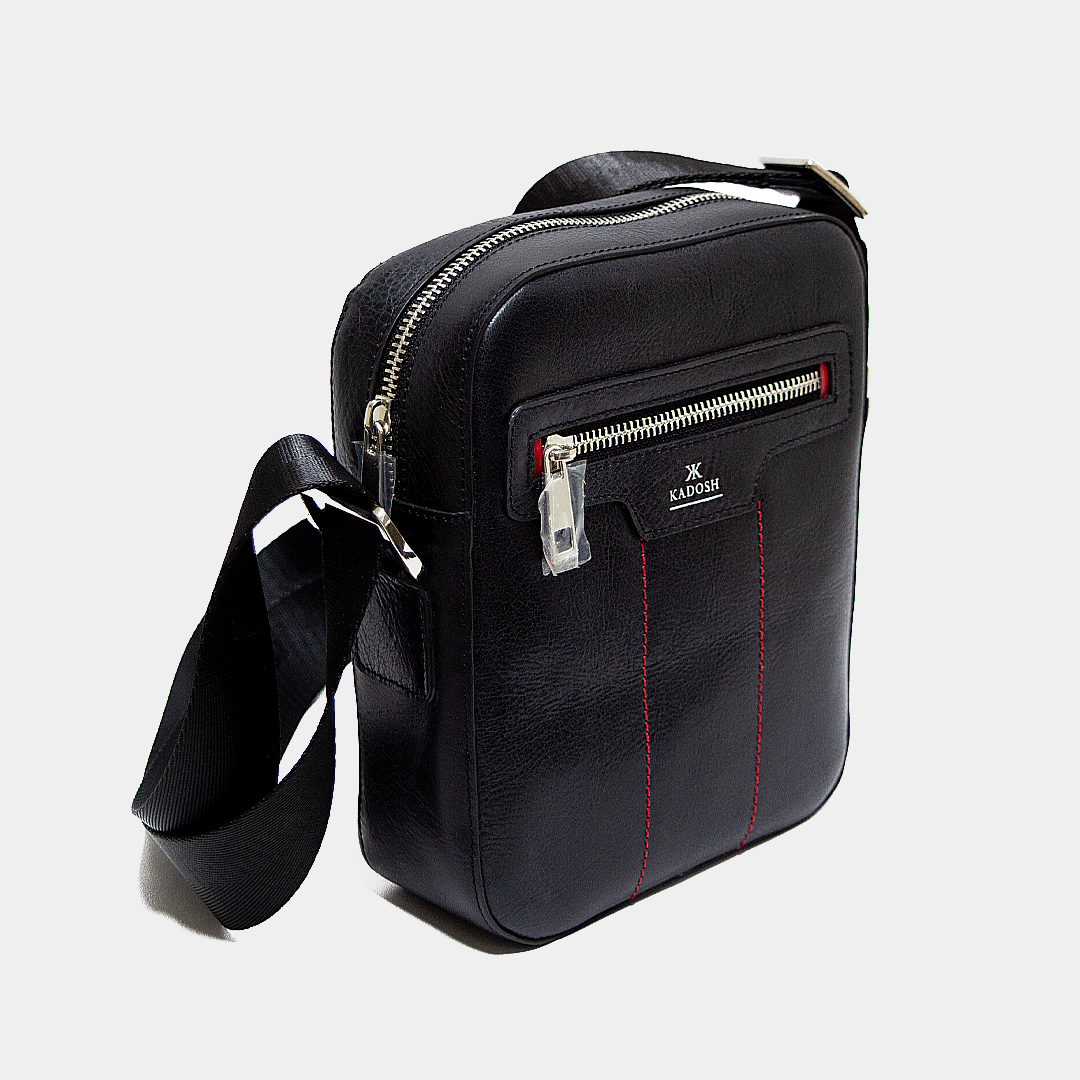 MANOS LIBRES LEATHER NEGRO / ROJO