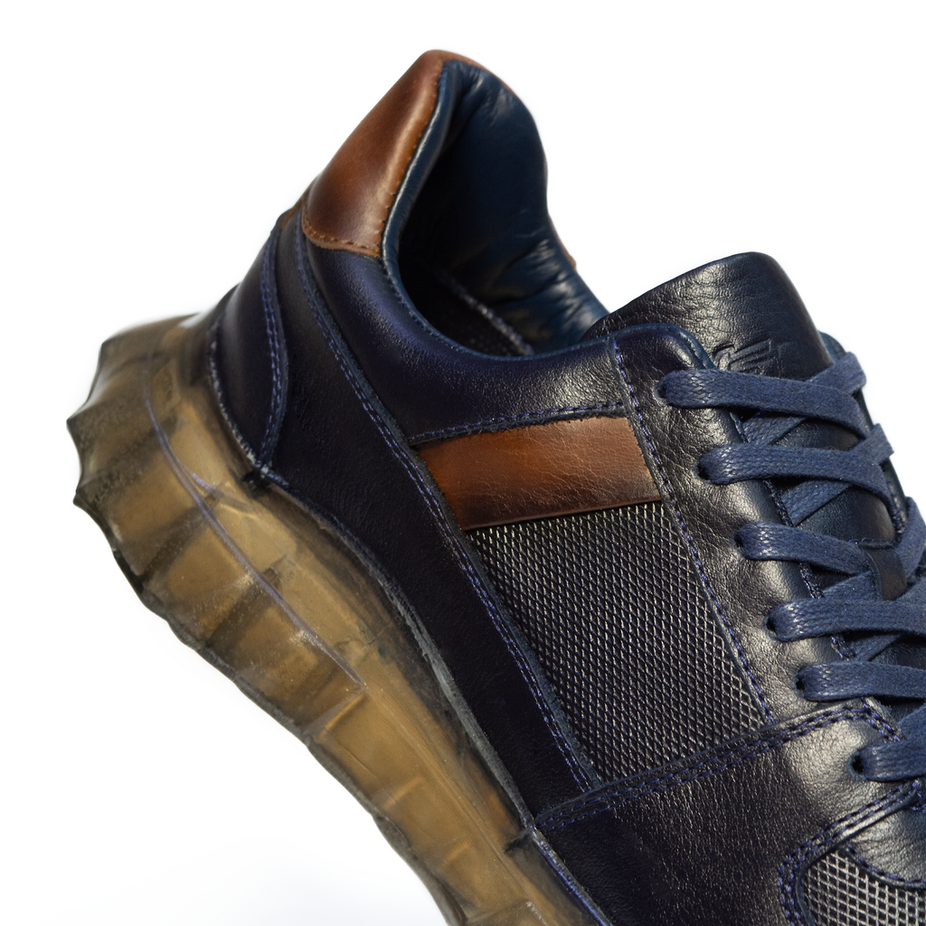 TENIS MOSCÚ CUERO AZUL