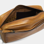 ORGANIZADOR DE VIAJE CUERO MIEL