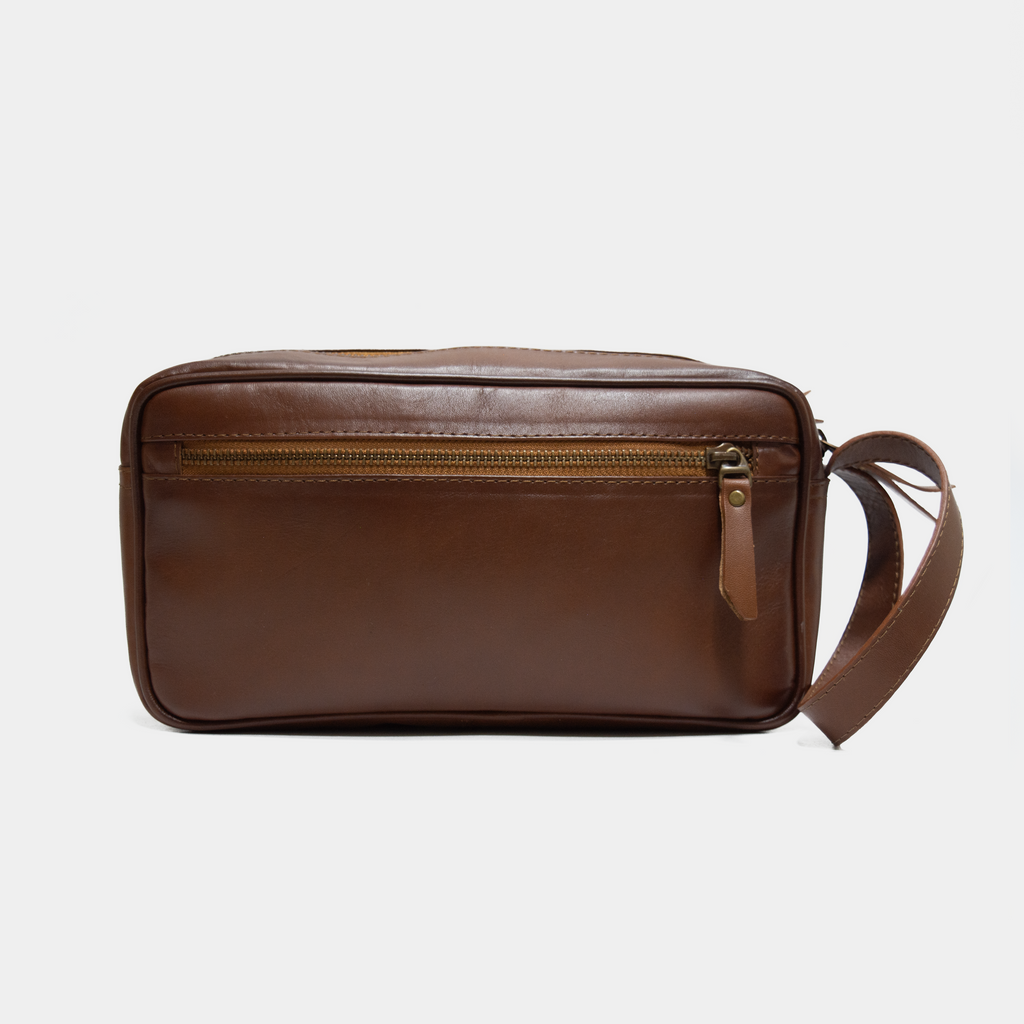 ORGANIZADOR DE VIAJE CUERO COÑAC