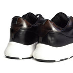 Últimas tallas -TENIS NAPOLES CUERO NEGRO - ENVÍO GRATIS