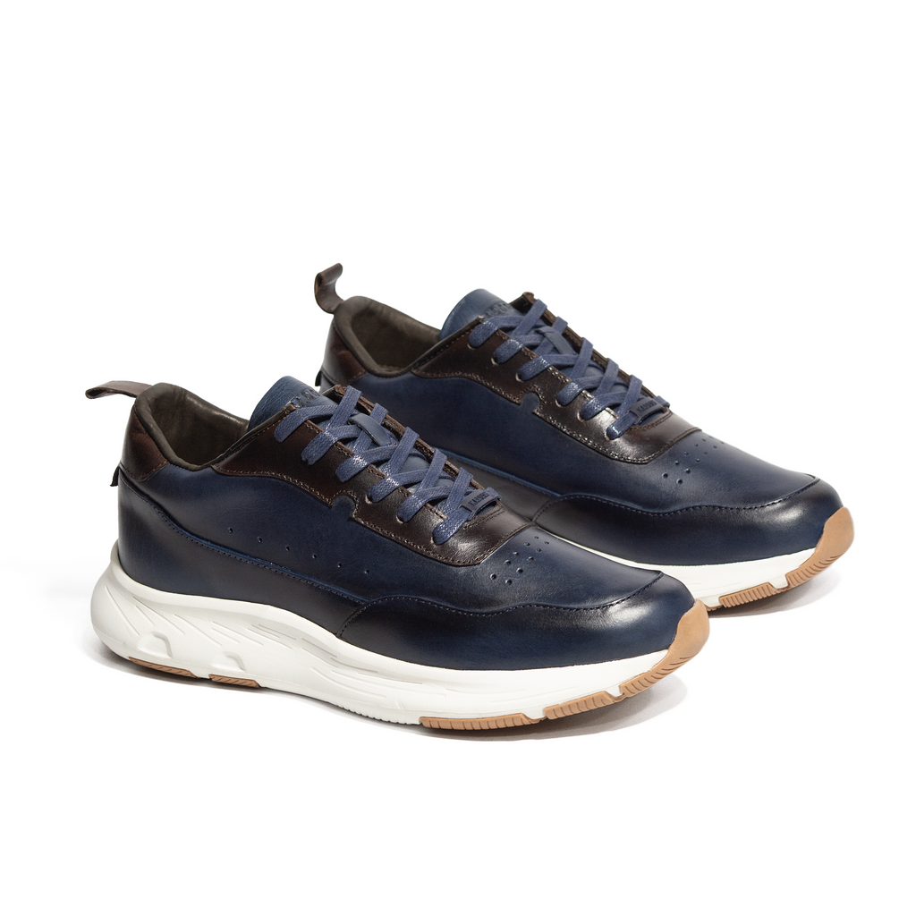 Últimas tallas -TENIS NAPOLES CUERO AZUL- ENVÍO GRATIS