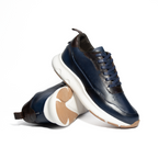 Últimas tallas -TENIS NAPOLES CUERO AZUL- ENVÍO GRATIS