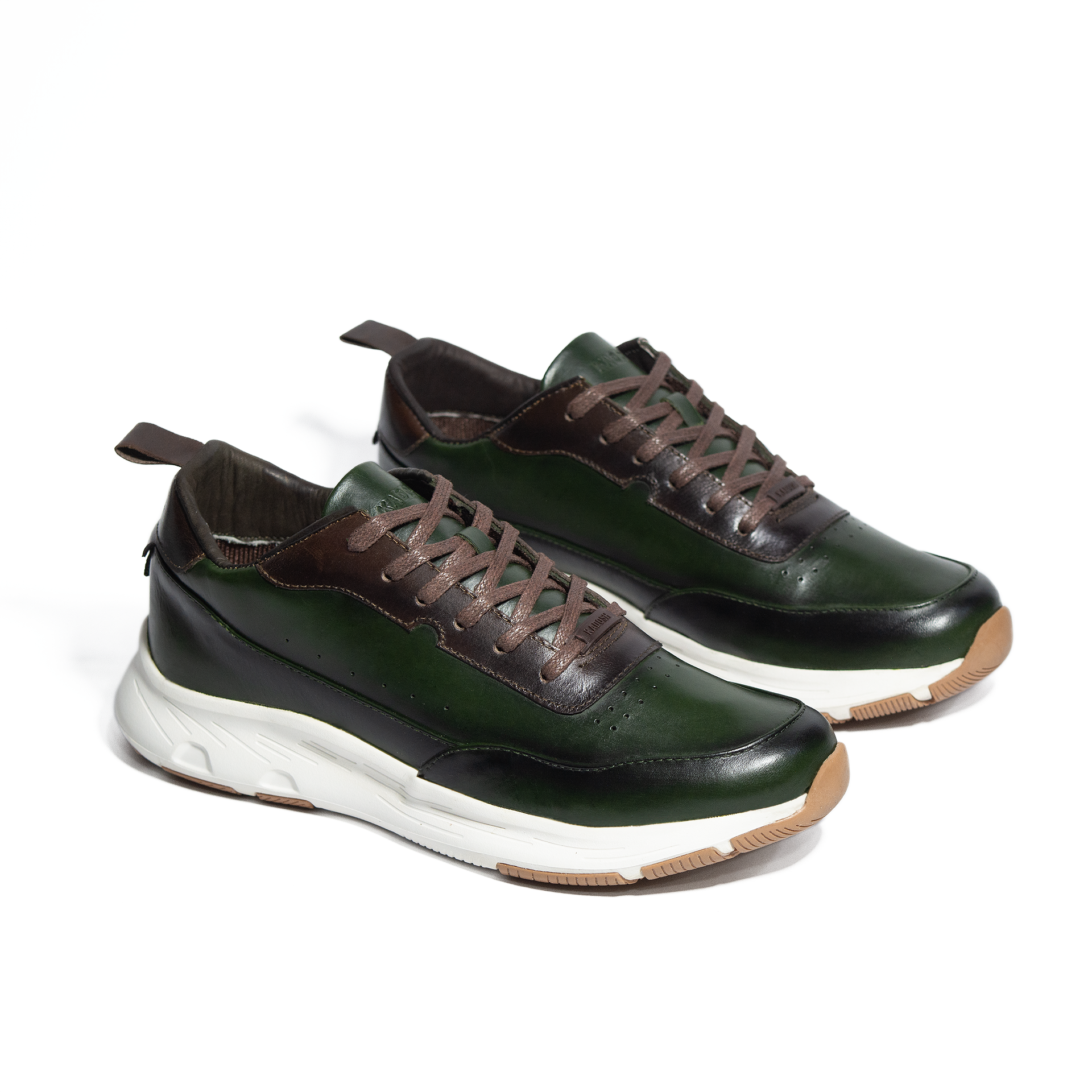Últimas tallas -TENIS NAPOLES CUERO VERDE- ENVÍO GRATIS