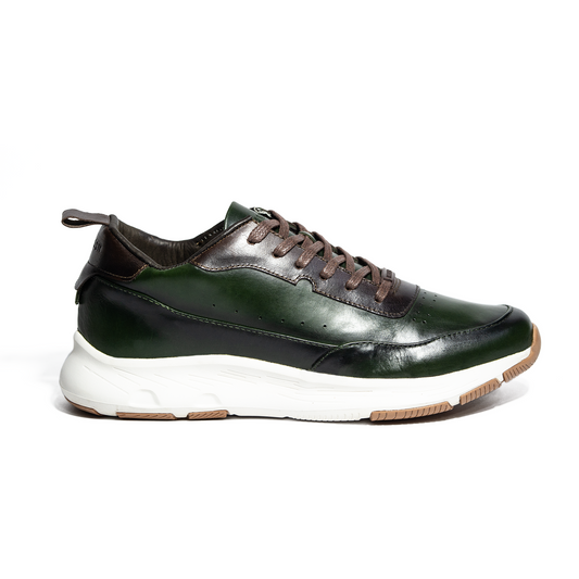 TENIS NAPOLES CUERO VERDE- ENVÍO GRATIS
