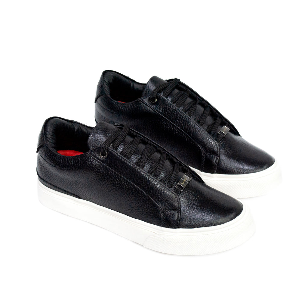 TENIS MONACO CUERO NEGRO - ENVÍO GRATIS