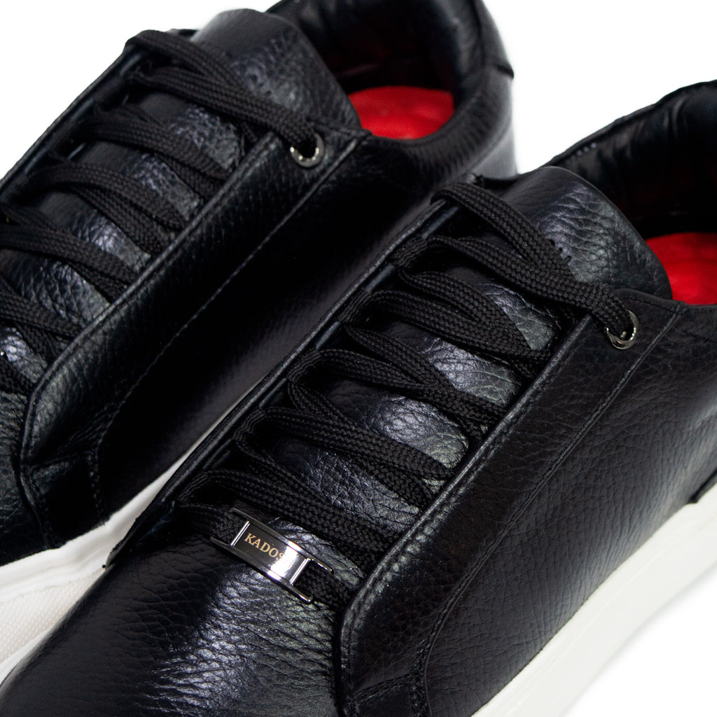 TENIS MONACO CUERO NEGRO - ENVÍO GRATIS