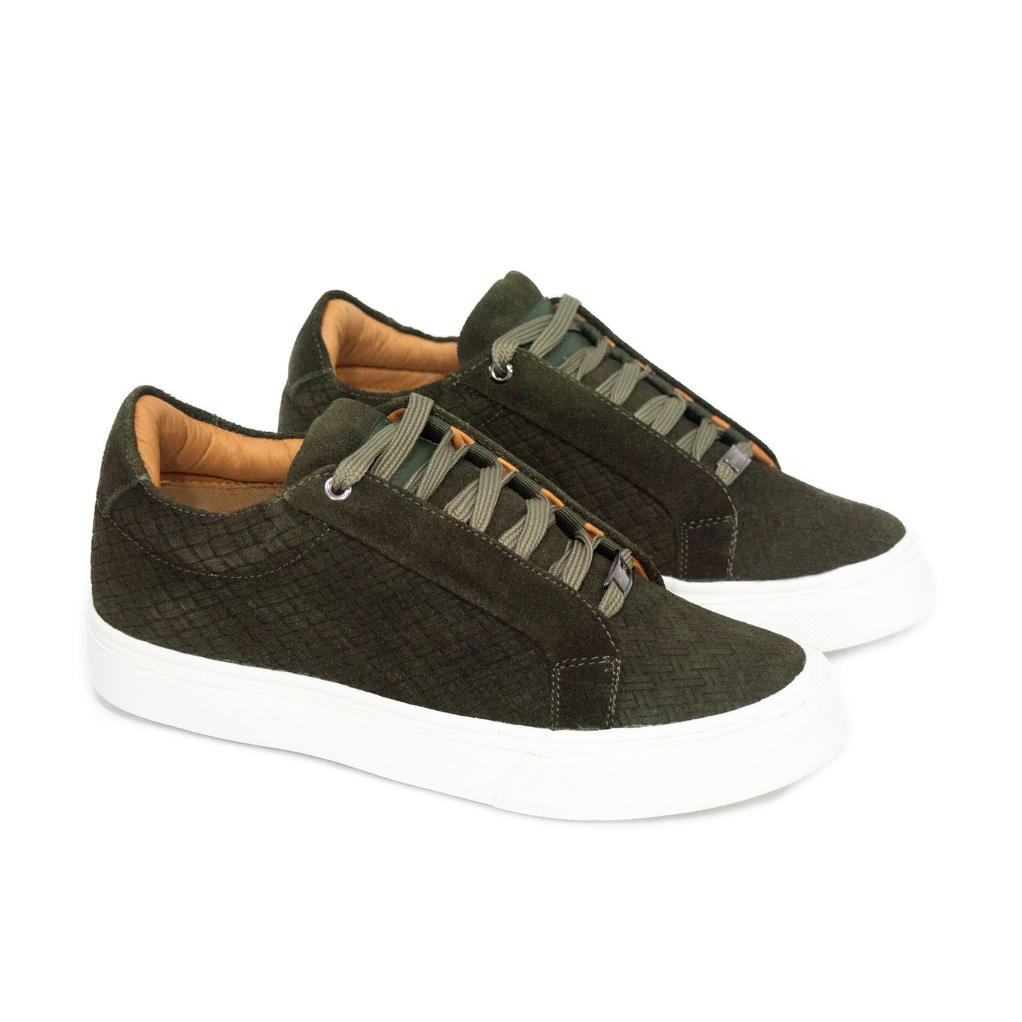 TENIS MONACO CUERO TIPO GAMUZA VERDE - ENVÍO GRATIS