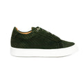 TENIS MONACO CUERO TIPO GAMUZA VERDE - ENVÍO GRATIS
