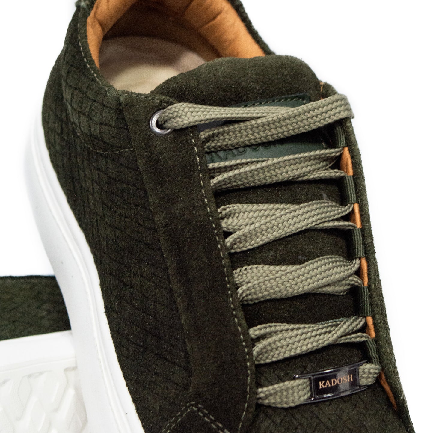 TENIS MONACO CUERO TIPO GAMUZA VERDE - ENVÍO GRATIS